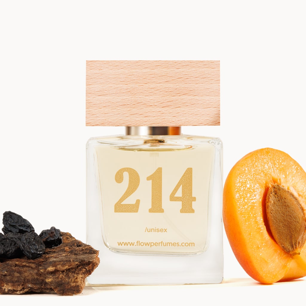 Zamiennik Bitter Peach Tom Ford – soczysta brzoskwinia z nutą ciemnych owoców i wytrawnym akordem drewna. Flow Perfumes Nr 214.