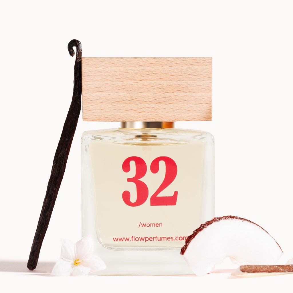 Zamiennik perfum Black Opium YSL – zmysłowy zapach z wanilią i kokosem, Flow Perfumes nr 32.