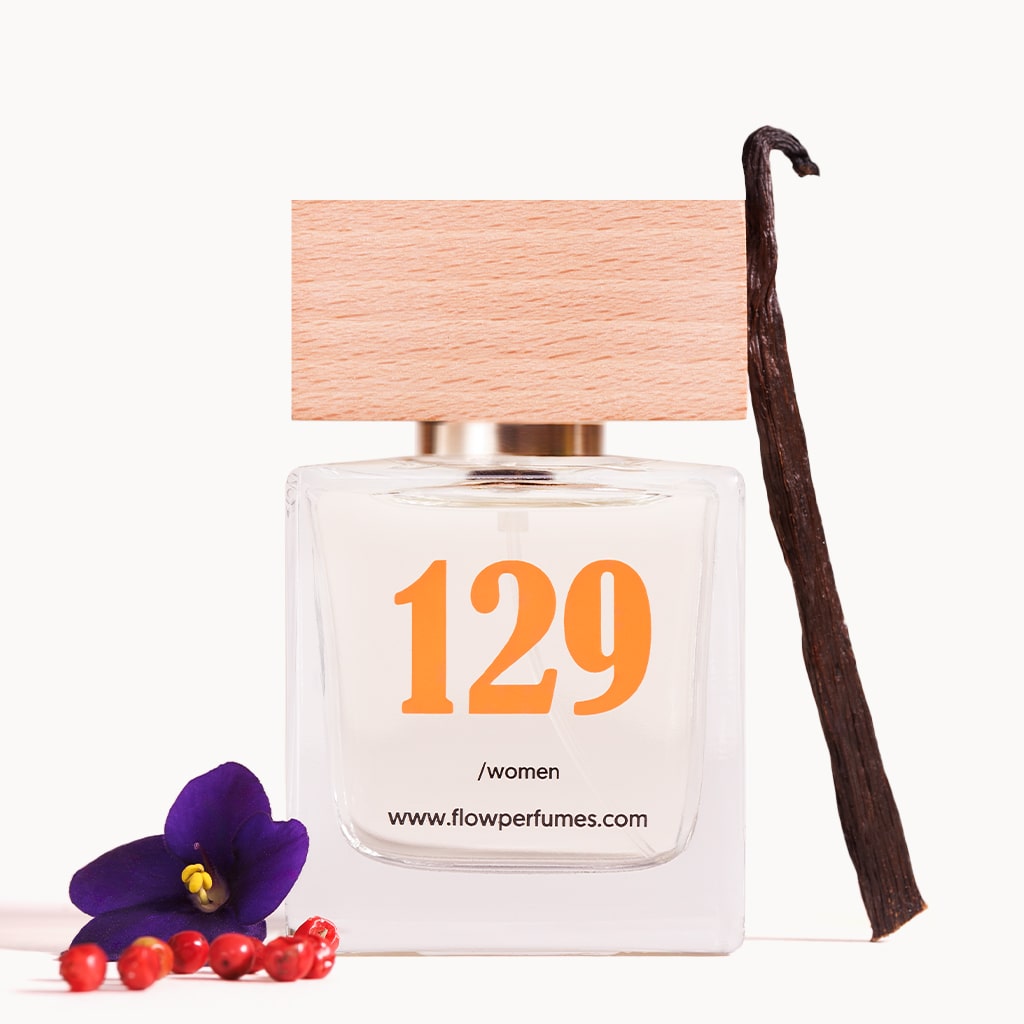 Zamiennik perfum Bottega Veneta – skórzany, elegancki i zmysłowy zapach z nutą paczuli i wanilii. Flow Perfumes Nr 129.