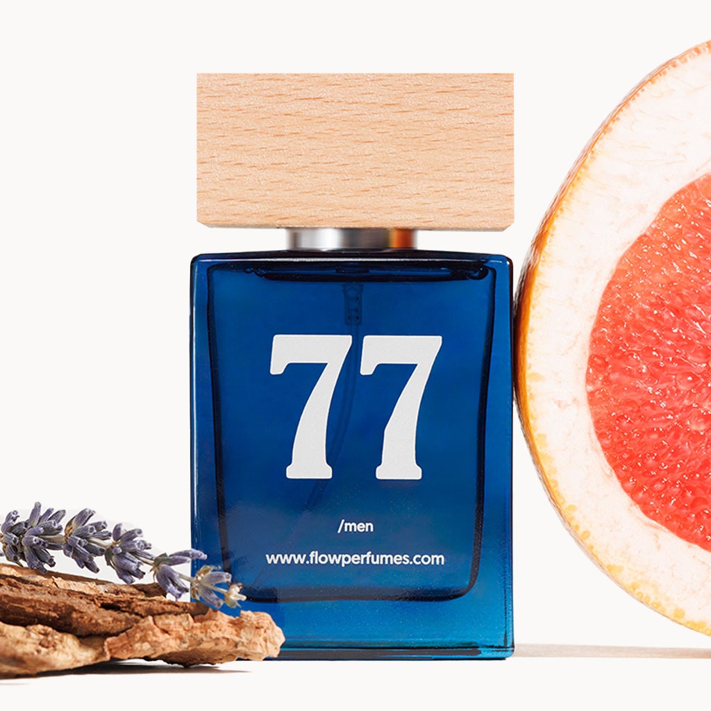 Zamiennik perfum Dylan Blue Versace – intensywnie świeży, męski zapach z grejpfrutem i lawendą, Flow Perfumes nr 77.