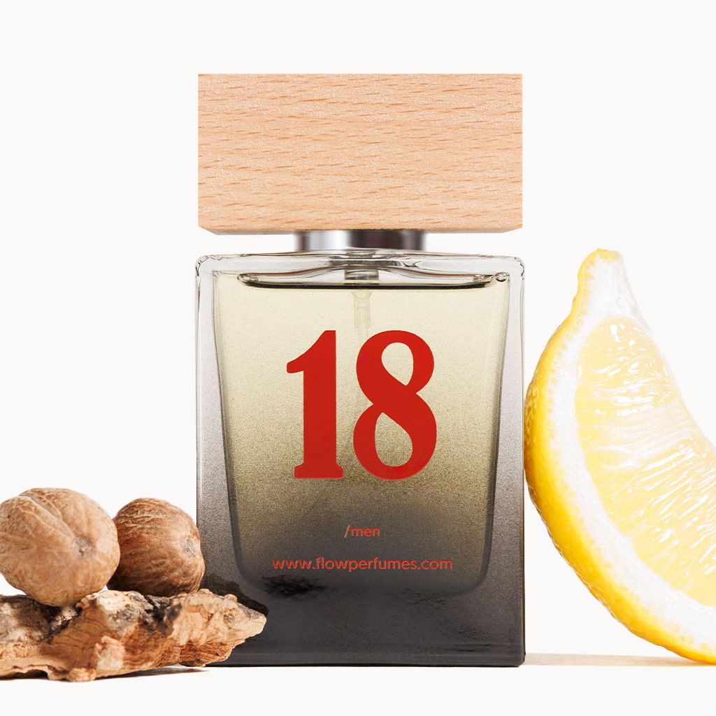 Zamiennik perfum Fahrenheit Dior – męski zapach z cytryną i gałką muszkatołową, Flow Perfumes nr 18.