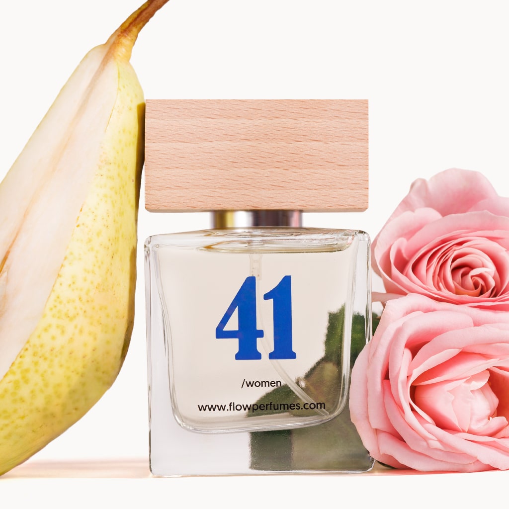 Zamiennik perfum Jimmy Choo For Women – elegancki, owocowo-kwiatowy zapach z gruszką i różą, Flow Perfumes nr 41