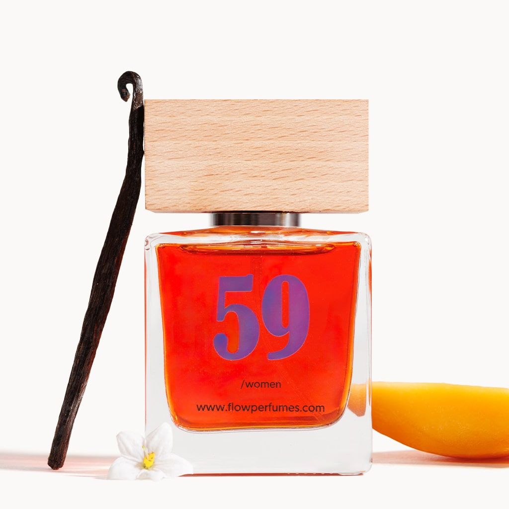 Zamiennik La Nuit Trésor Lancôme – kobiecy zapach z wanilią, mango i białym kwiatem, Flow Perfumes nr 59.