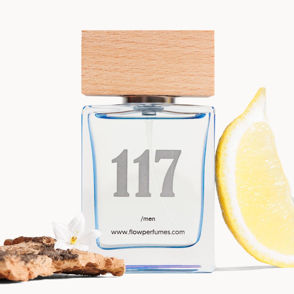 Zamiennik perfum Man Eau Fraîche Versace – świeży, cytrusowy i pełen energii zapach na co dzień. Flow Perfumes Nr 117.