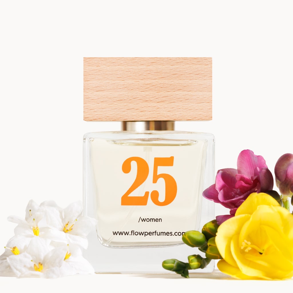 Zamiennik perfum Rush Gucci – kobiecy zapach z frezją i białymi kwiatami, Flow Perfumes nr 25.