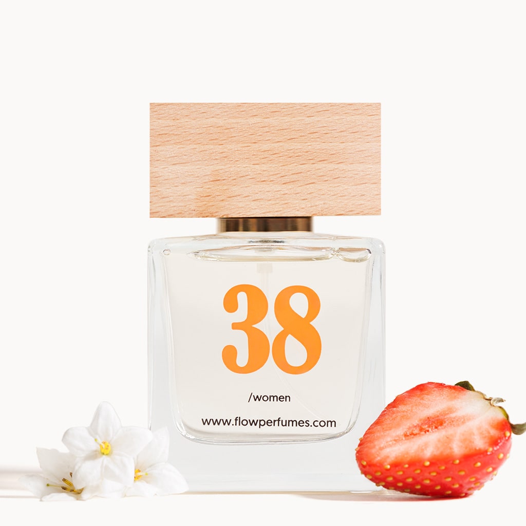 Zamiennik perfum The Scent for Her Hugo Boss – zmysłowy zapach z truskawką i kwiatami, Flow Perfumes nr 38.