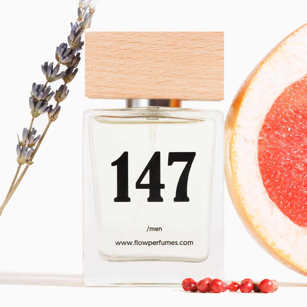 Zamiennik perfum Y Yves Saint Laurent – energetyczne połączenie grejpfruta, lawendy i różowego pieprzu. Flow Perfumes Nr 147.