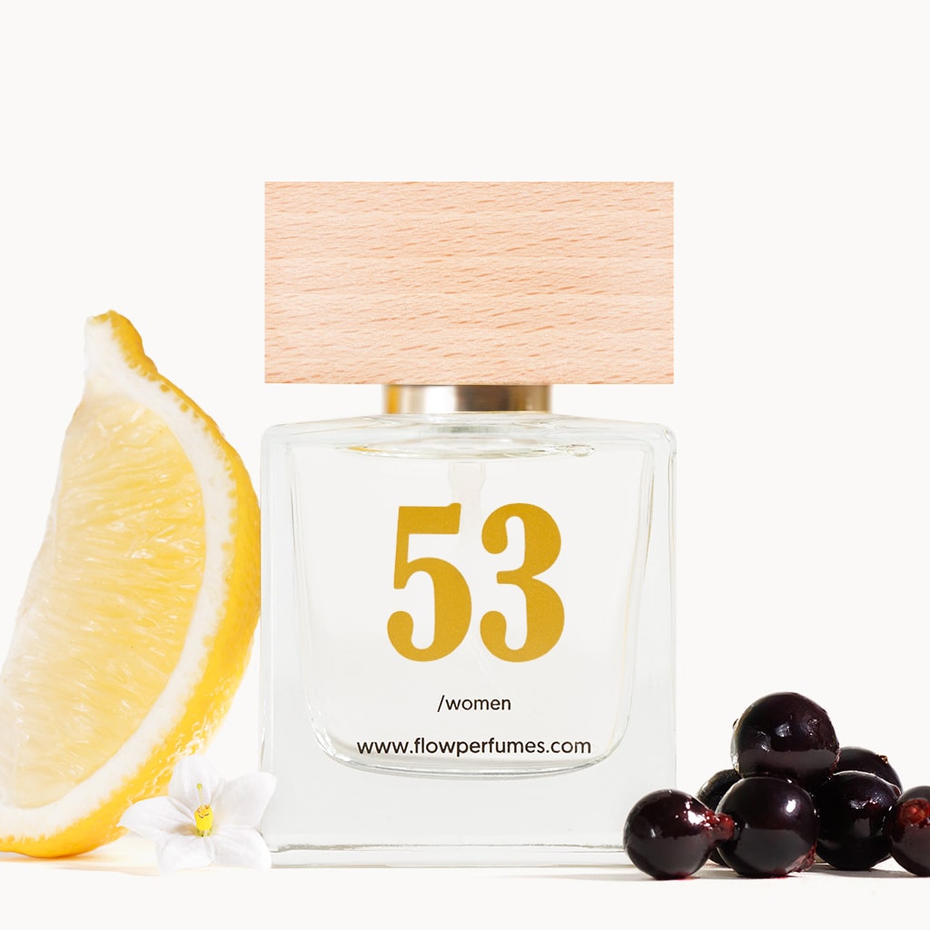 Zamiennik Accento Sospiro – wyrafinowany, kobiecy zapach z cytryną i czarną porzeczką, Flow Perfumes nr 53.