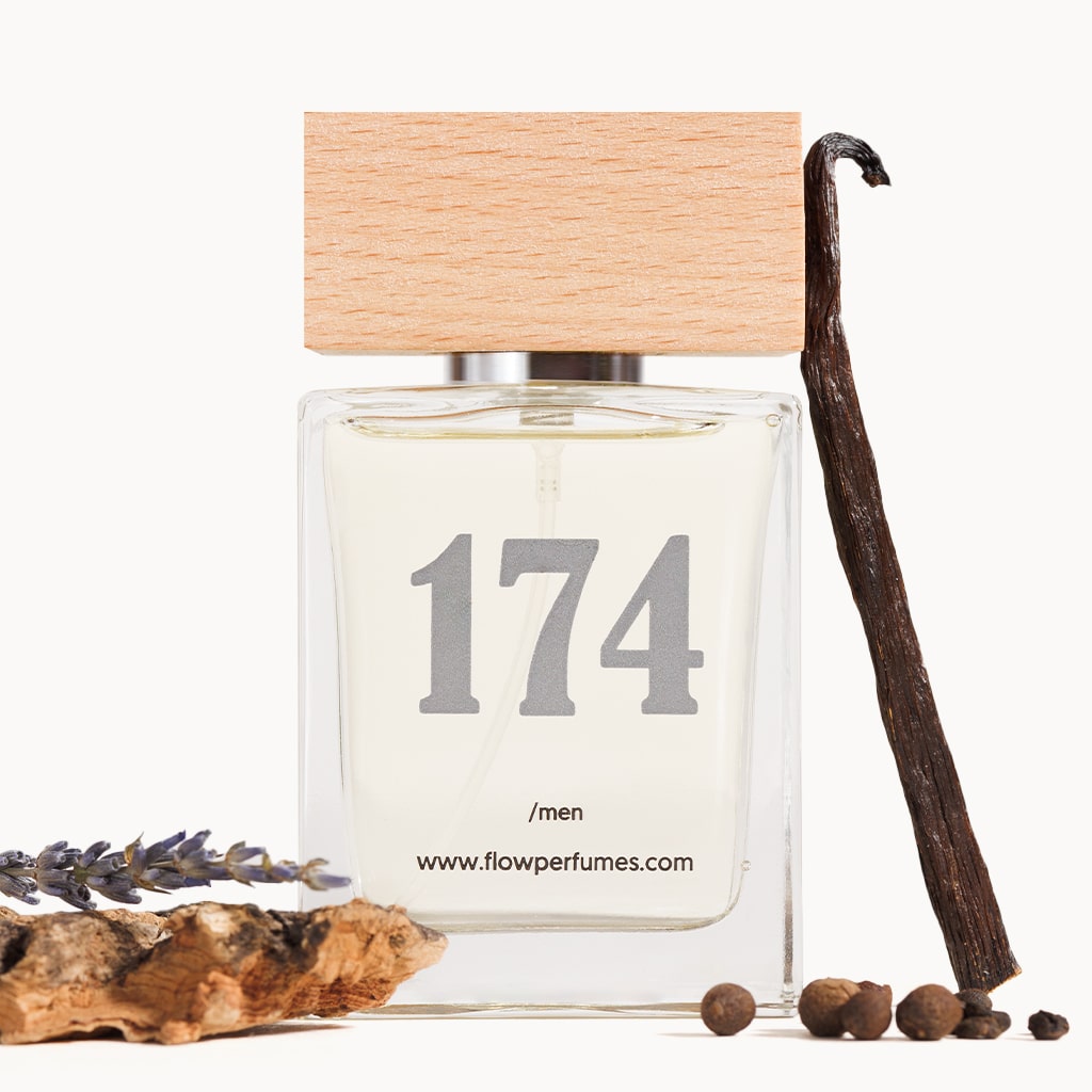 Zamiennik perfum Stronger With You Intensely Armani – urzekająca fuzja lawendy, wanilii i pieprzu w zmysłowo-męskim wydaniu. Flow Perfumes Nr 174.