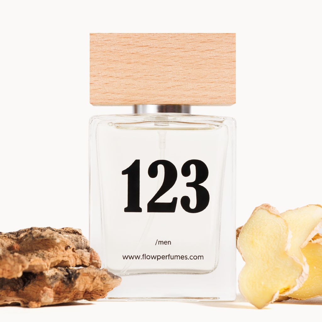 Zamiennik perfum Xeryus Rouge od Givenchy – pikantny, energetyczny zapach z nutą imbiru i drzewa. Flow Perfumes Nr 123.