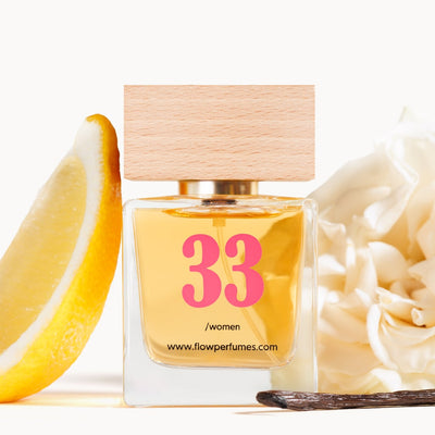 Zamiennik perfum Angel Thierry Mugler – słodki zapach z cytryną, wanilią i kwiatami, Flow Perfumes nr 33.