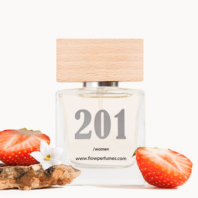 Zamiennik Cloud Ariana Grande – puszysta słodycz truskawki, wanilii i kremowego piżma w lekkiej aurze. Flow Perfumes Nr 201.