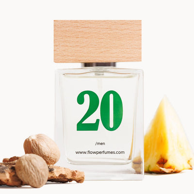 Zamiennik perfum BOSS Bottled Hugo Boss – męski zapach z ananasem i gałką muszkatołową, Flow Perfumes nr 20.