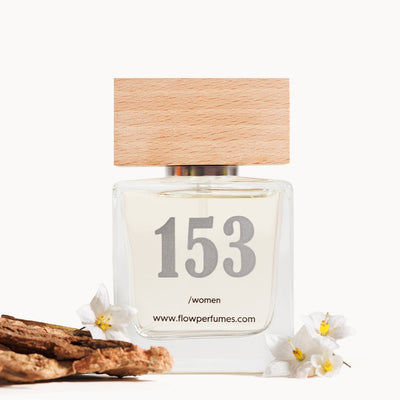 Zamiennik perfum Fleur Narcotique Ex Nihilo – eteryczna mieszanka piżma, jaśminu i drewna w uwodzicielskiej, nowoczesnej odsłonie. Flow Perfumes Nr 153.