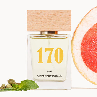 Zamiennik perfum Thirst Eau de Hard Work – energetyczne połączenie grejpfruta, mięty i kardamonu w świeżej, męskiej odsłonie. Flow Perfumes Nr 170.